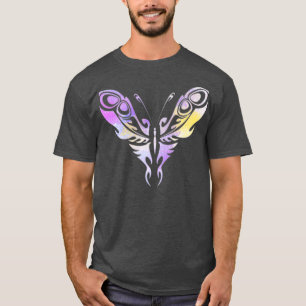 Pink Yellow Butterfly Science Lovers Graphic T-Shirt