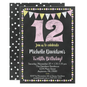 12th Birthday Invitations Zazzle Au