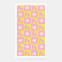 Pink Yellow Chequered Roller Derby Skate