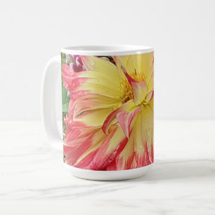 Pink & Yellow Dahlia  Coffee Mug