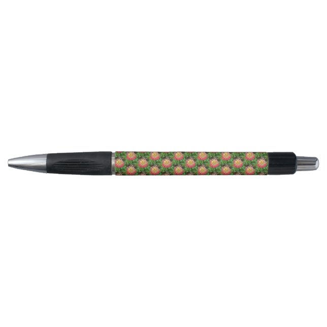 Pink & Yellow Dahlia Pen (Front)