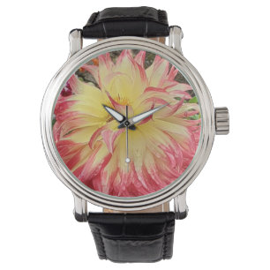 Pink & Yellow Dahlia Watch