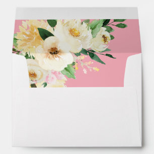 Pink & Yellow Floral 2 Pink Envelope