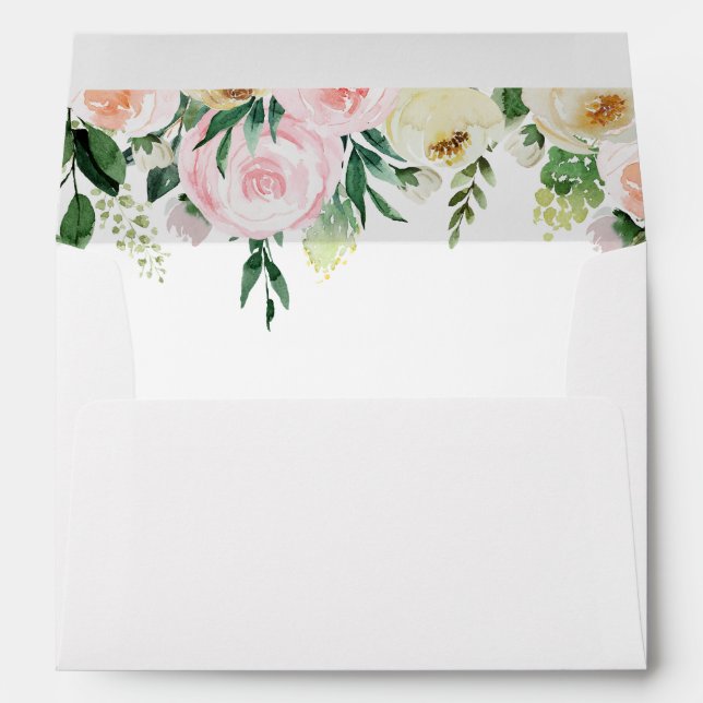 Pink & Yellow Floral Envelope (Back (Bottom))