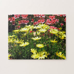 Pink & Yellow Flowers Jigsaw Puzzle