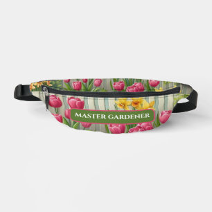 Pink Yellow Flowers Master Gardener  Bum Bags