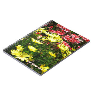 Pink & Yellow Flowers - Notebook