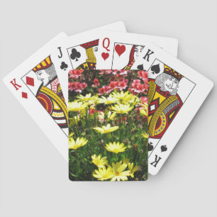 Pink & Yellow Flowers - Playing Cards