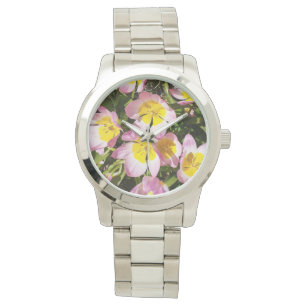 Pink & Yellow Flowers Watch