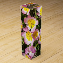 Pink & Yellow Flowers Wine Box