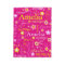 Pink yellow girls name Amelia flower blanket