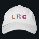 Pink Yellow Girly Bridal Party Monogram Initial  Embroidered Hat<br><div class="desc">This customisable baseball cap is a stylish and fun gift idea for bridal party or bachelorette celebrations. With the bold, embroidered initials in warm shades on a classic white cap, it offers a personalised touch that’s both fashionable and functional. Perfect for group photos, weekend getaways, or just showing team spirit...</div>