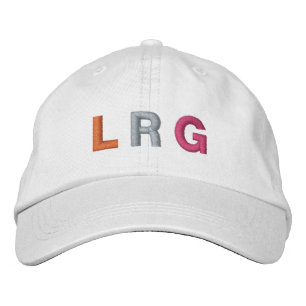 Pink Yellow Girly Bridal Party Monogram Initial  Embroidered Hat