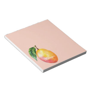 Pink Yellow Mango Fruit Notepad
