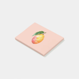 Pink Yellow Mango Fruit Post-it Notes