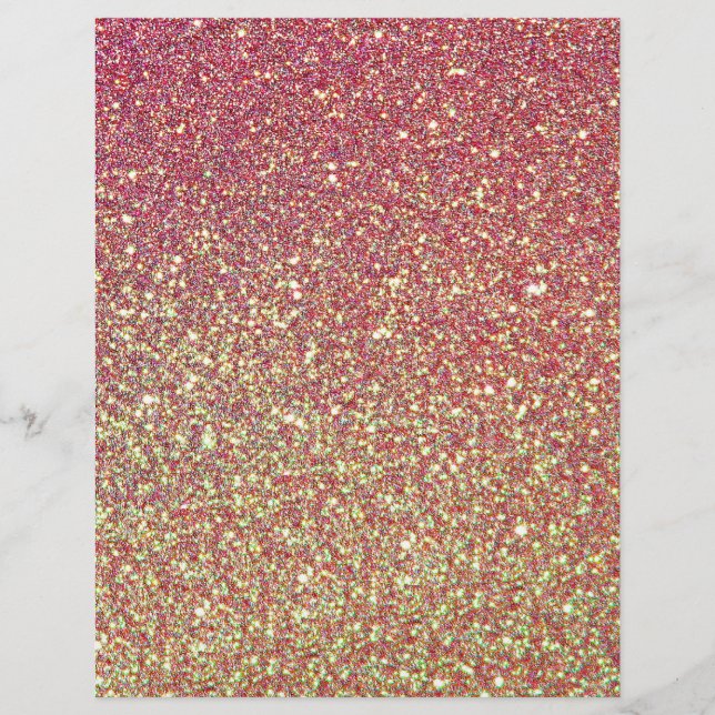Pink Yellow Ombre Glitter Background (Front)