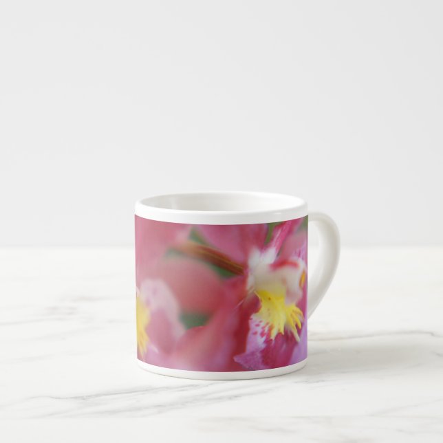 Pink & Yellow Orchids Espresso Cup (Front Right)