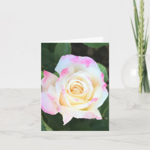 Pink & Yellow Rose Personalised Greeting Card