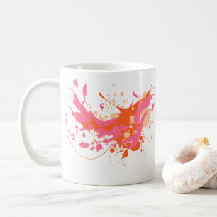 Pink Yellow Splash Artistic  Coffee Mug