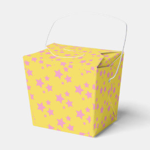 Pink Yellow Stars Modern design Favour Box