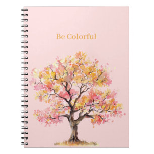Pink Yellow Tree Notebook