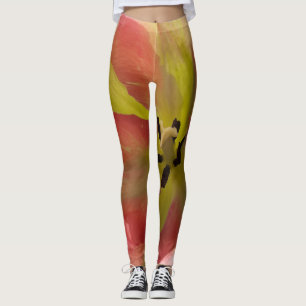 Pink & Yellow Tulip Leggings