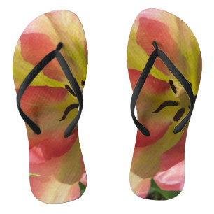 Pink & Yellow Tulip Thongs