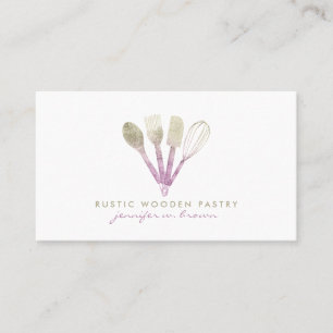 Pink Yellow Unique Bakery Business Card