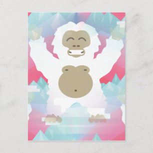 pink yeti postcard