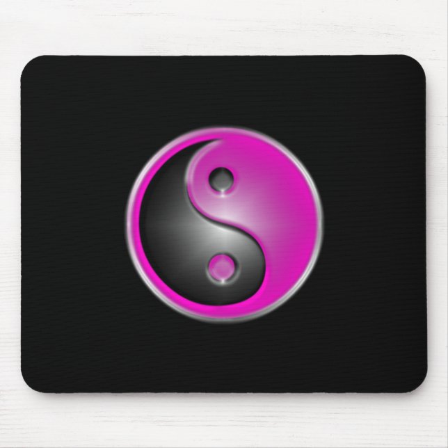 pink yin and yang mouse pad (Front)