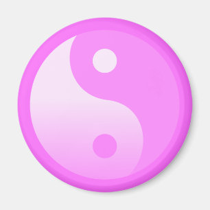 Pink Yin-Yang Symbol Magnet