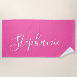 Pink Yoga Mat monogram yoga towel