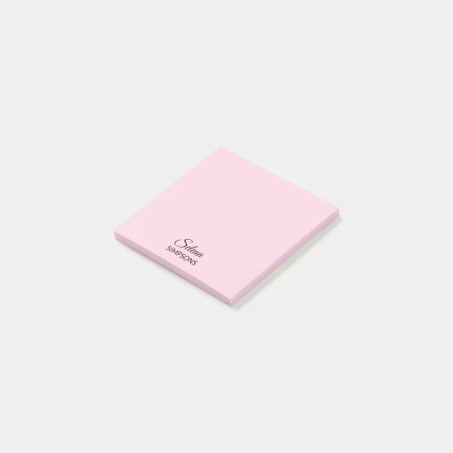 PINK Your name notes  (Angled)