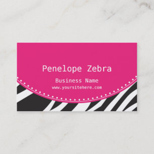 Pink Zebra Business Card