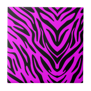 Pink Zebra Ceramic Tile