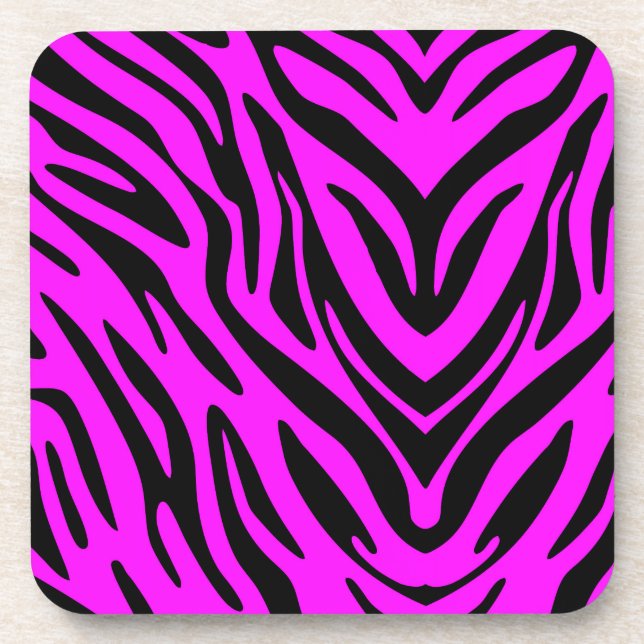Pink Zebra Coaster (Front)