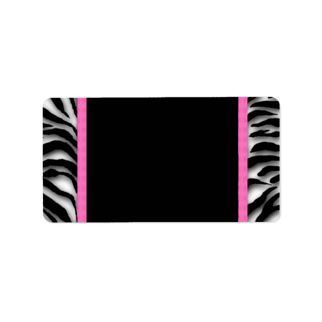 Pink Zebra Label (Front)
