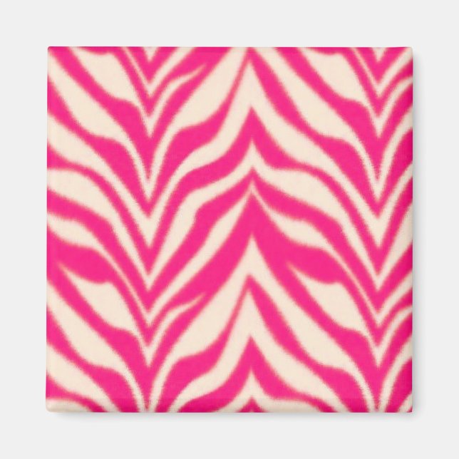 Pink Zebra Magnet (Front)