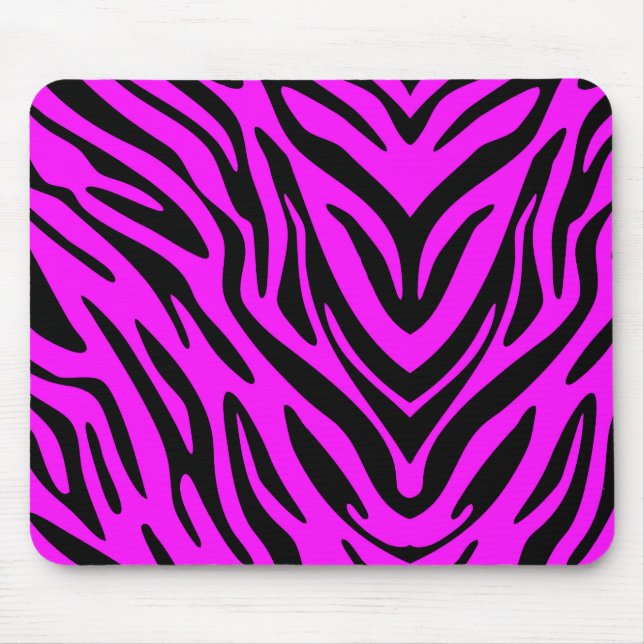 Pink Zebra Mouse Pad (Front)