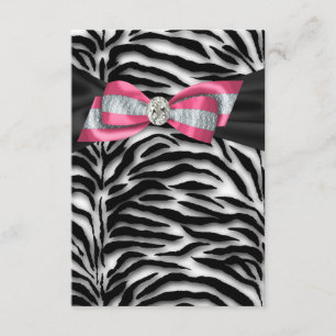Pink Zebra Party Invitation RSVP