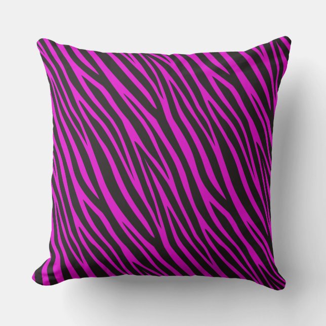 Pink Zebra Pattern Cushion (Front)