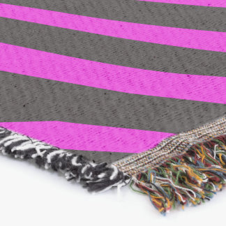 Pink Zebra Pattern Throw Blanket