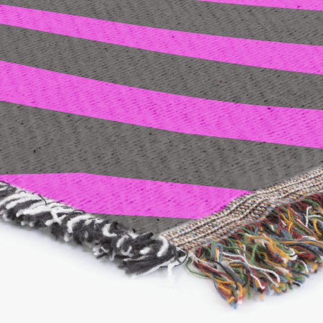 Pink Zebra Pattern Throw Blanket (Corner)