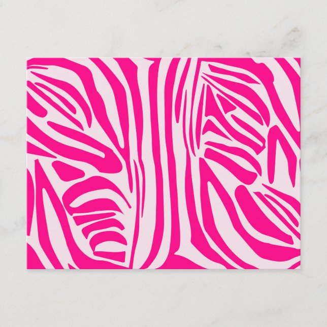 Pink zebra print advice card (Front)