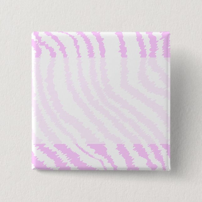 Pink Zebra Print, Animal Pattern. 15 Cm Square Badge (Front)