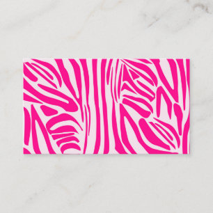 Pink zebra print appointment card