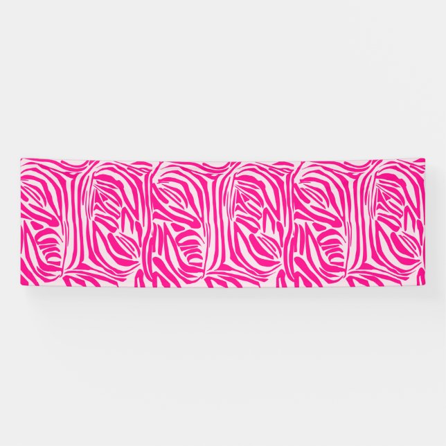 Pink zebra print banner (Horizontal)