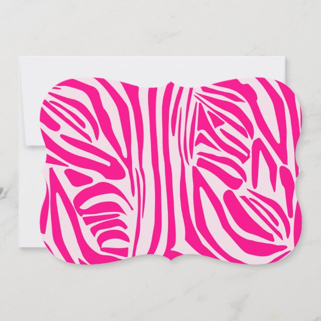 Pink zebra print card (Front)