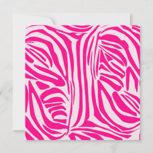 Pink zebra print card