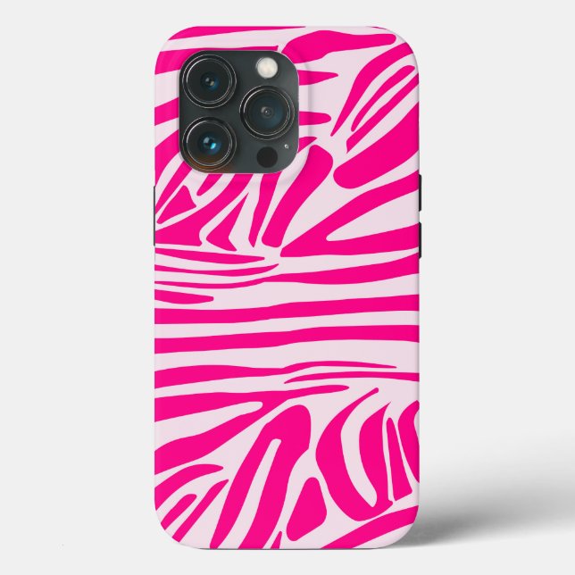 Pink zebra print Case-Mate iPhone case (Back)